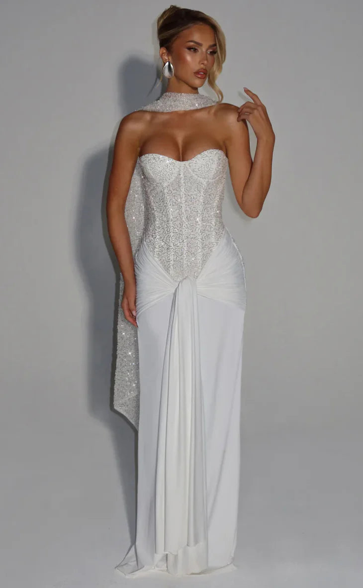 CARINA MAXI DRESS - BABYBOO IVORY