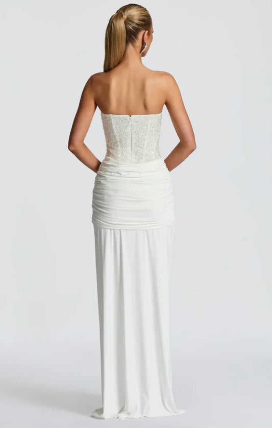 CARINA MAXI DRESS  - BABYBOO IVORY