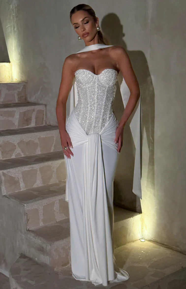 CARINA MAXI DRESS - BABYBOO IVORY