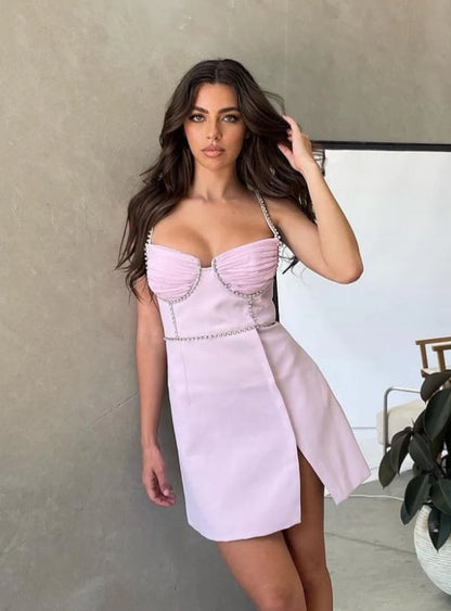 SELLING. Embellished crêpe minidress-SELF-PORTRAIT