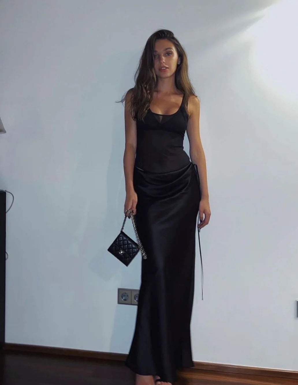 sheer panel tank maxi- CHRISTOPHER ESBER