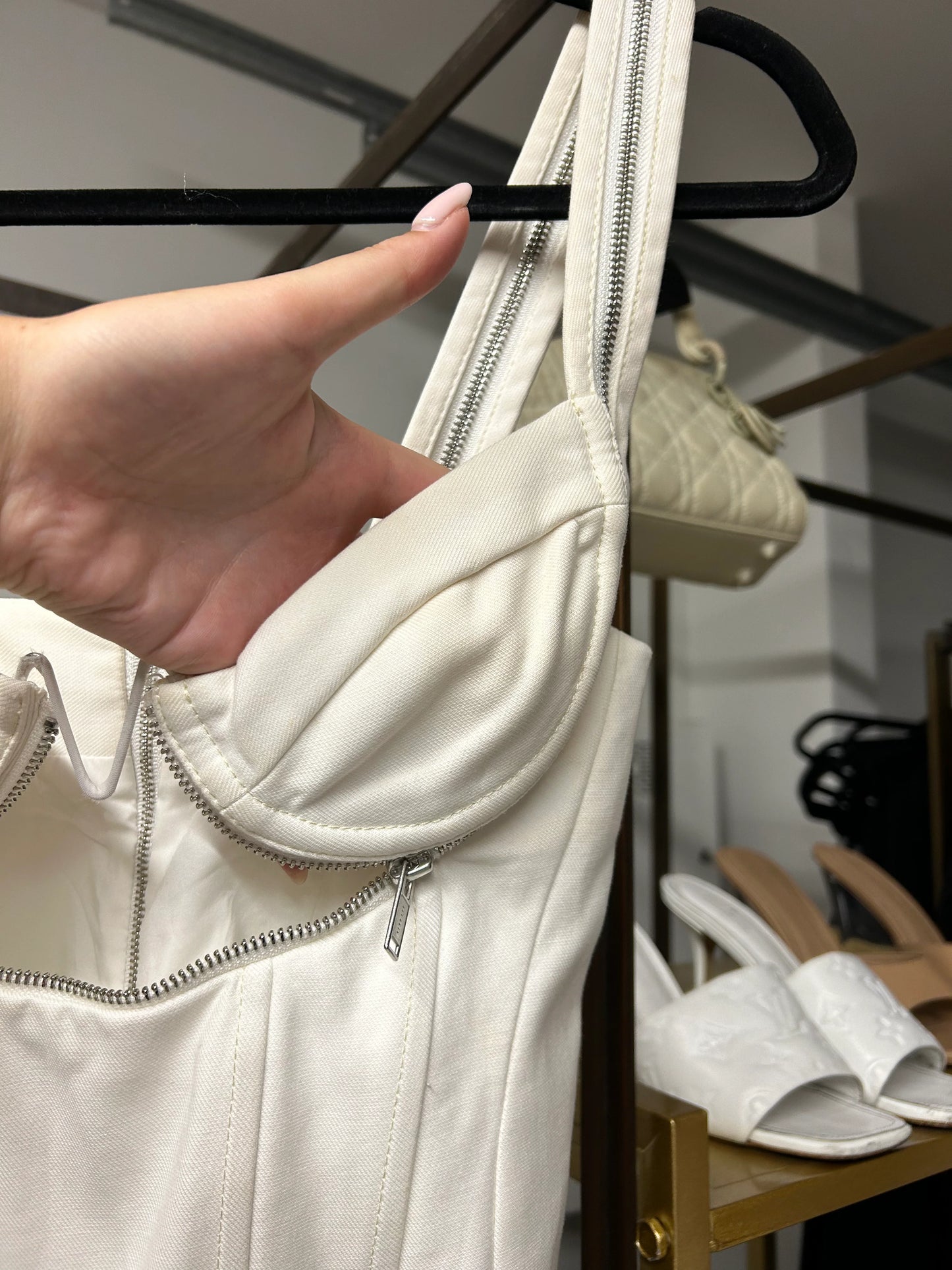 SELLING ZIP UNDERWIRE MINI DRESS- DION LEE