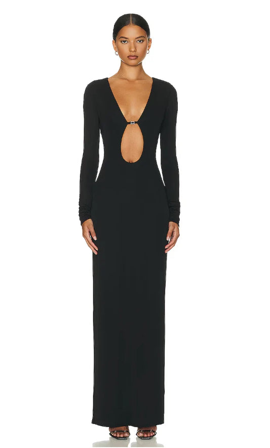 Matte Jersey Cut Out Dress - HELSA