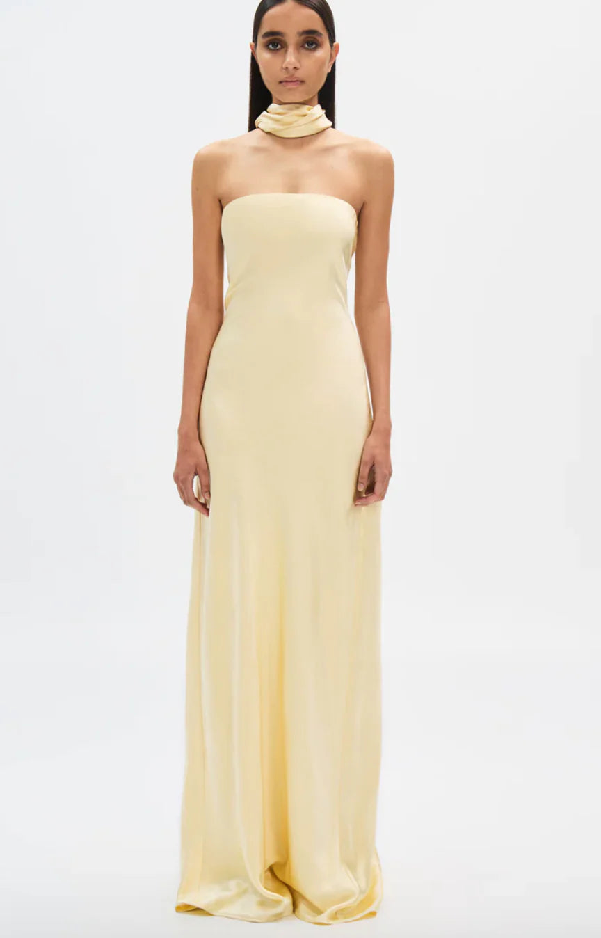 LILIA SATIN MAXI DRESS- MISHA COLLECTION