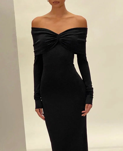 SELLING Matte Jersey Off Shoulder Maxi Dress - HELSA