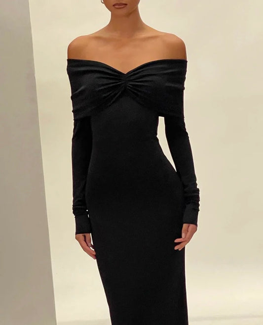 SELLING Matte Jersey Off Shoulder Maxi Dress - HELSA