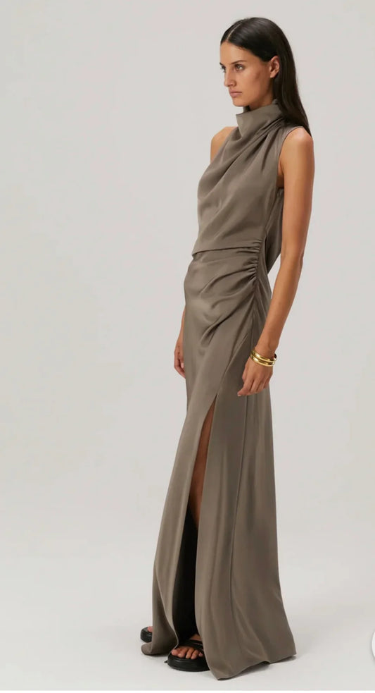 SELLING - CONSTANTINA SATIN GOWN - MISHA COLLECTION