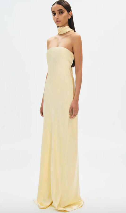 LILIA SATIN MAXI DRESS- MISHA COLLECTION